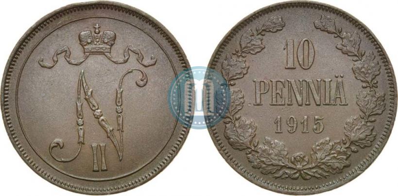 Picture 10 pennia 1915 year  