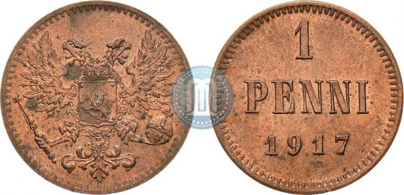 Фото 1 пенни 1917 года  