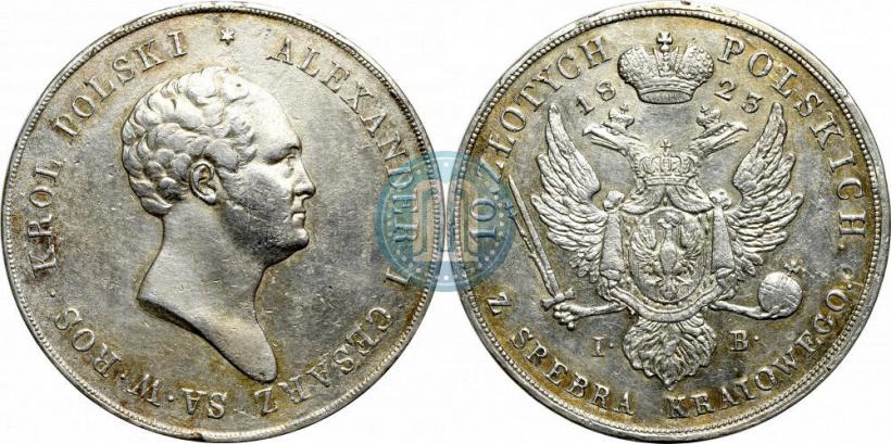 Picture 10 złotych 1823 year IB 