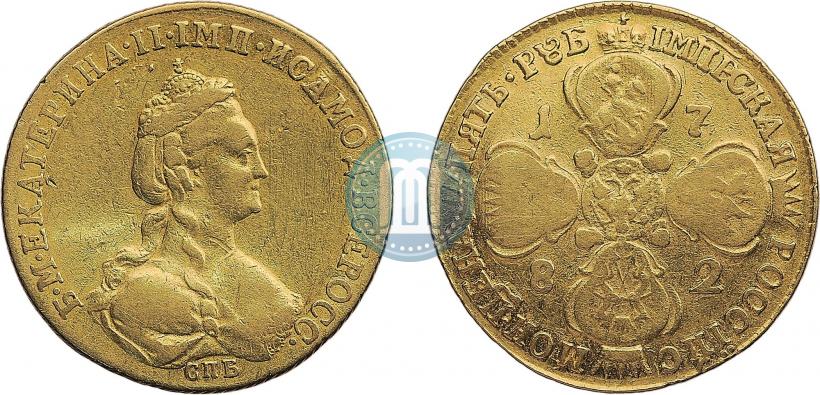 Picture 5 roubles 1782 year СПБ 