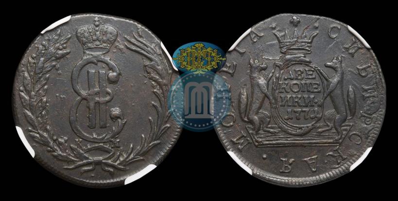 Picture 2 kopecks 1771 year КМ 
