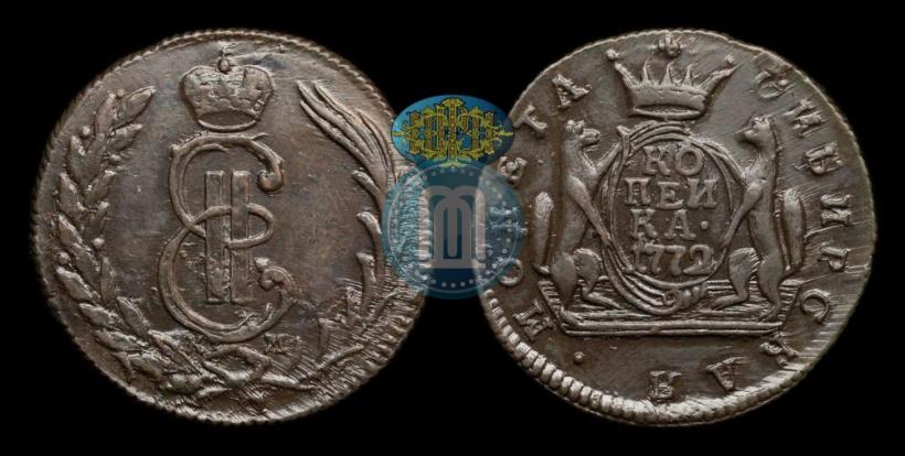 Фото 1 копейка 1772 года КМ 