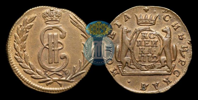Фото 1 копейка 1772 года КМ 