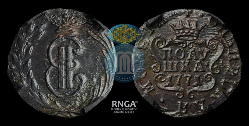 Фото Полушка 1771 года КМ 