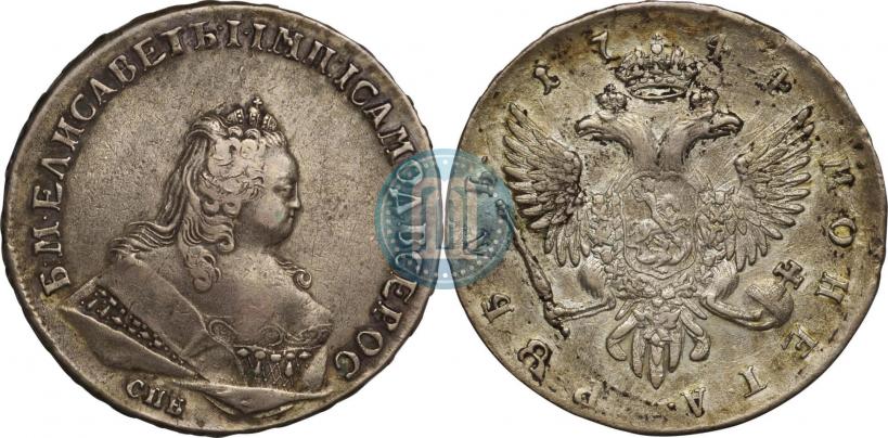 Picture 1 rouble 1744 year СПБ 