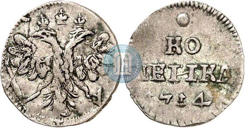 Фото 1 копейка 1714 года  