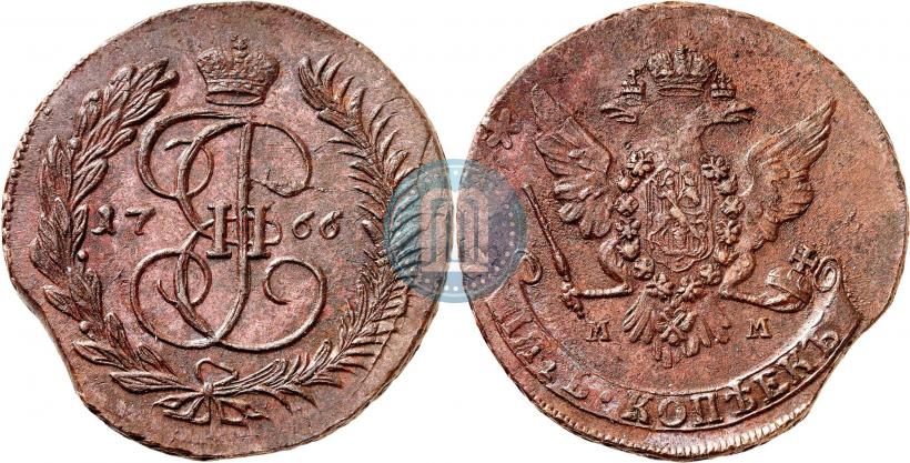 Picture 5 kopecks 1766 year ММ 