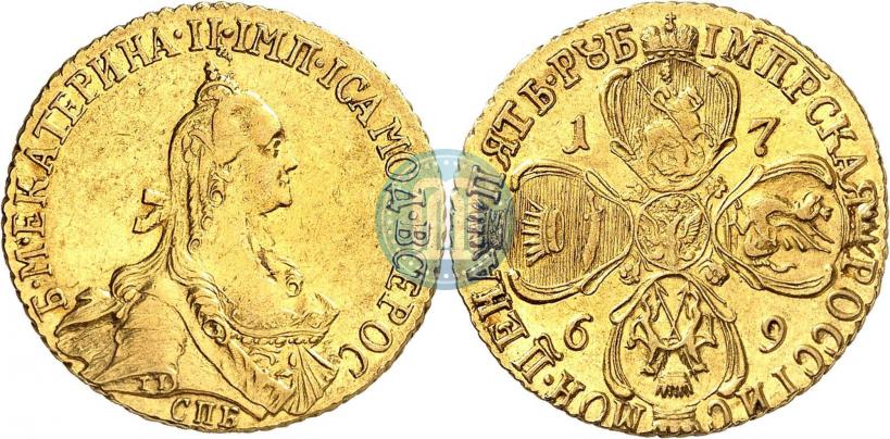 Фото 5 рублей 1769 года СПБ 