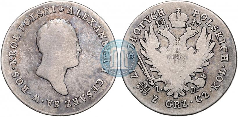 Picture 5 złotych 1817 year IB 