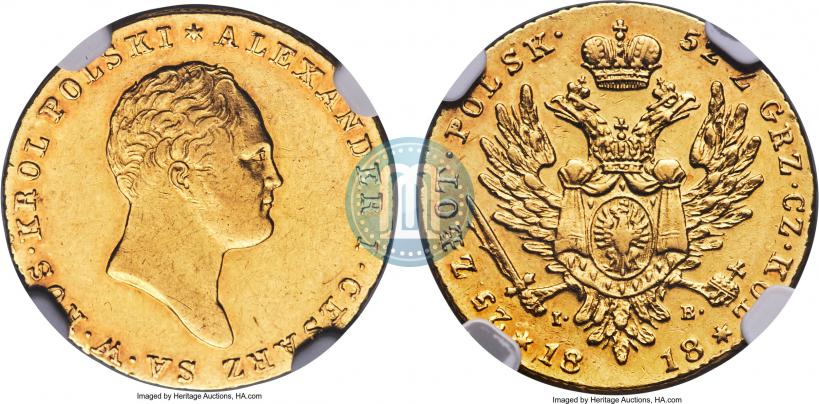 Picture 25 złotych 1818 year IB 