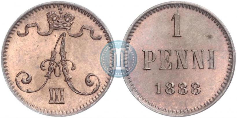 Picture 1 penni 1888 year  