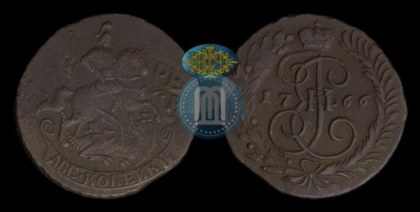 Picture 2 kopecks 1766 year ММ 
