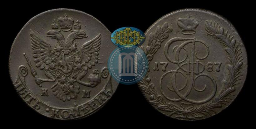 Picture 5 kopecks 1787 year КМ 
