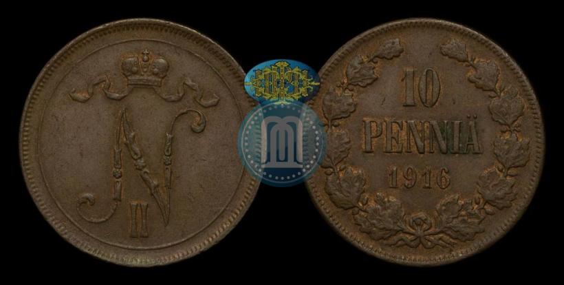 Фото 10 пенни 1916 года  