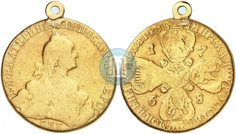 Picture 10 roubles 1768 year СПБ 
