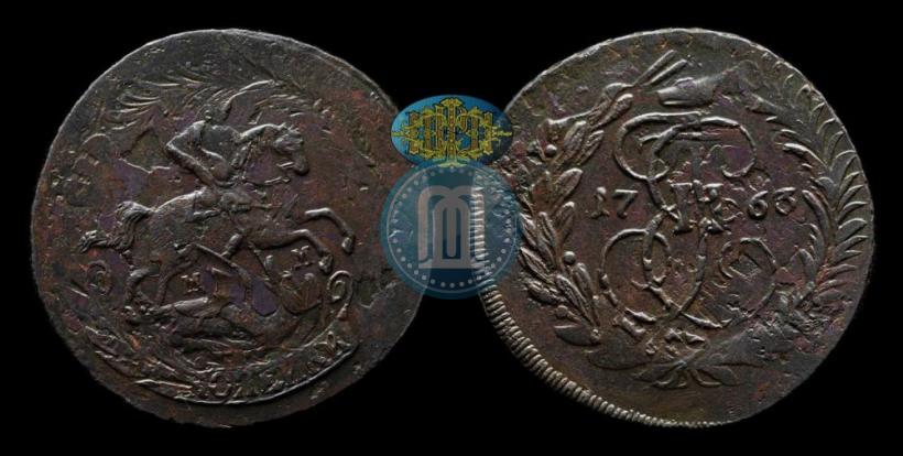 Фото 2 копейки 1763 года ММ 