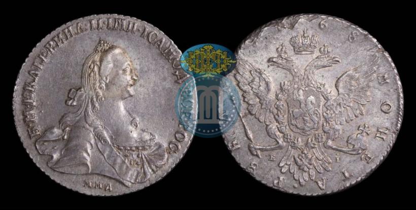 Фото 1 рубль 1768 года ММД-EI 