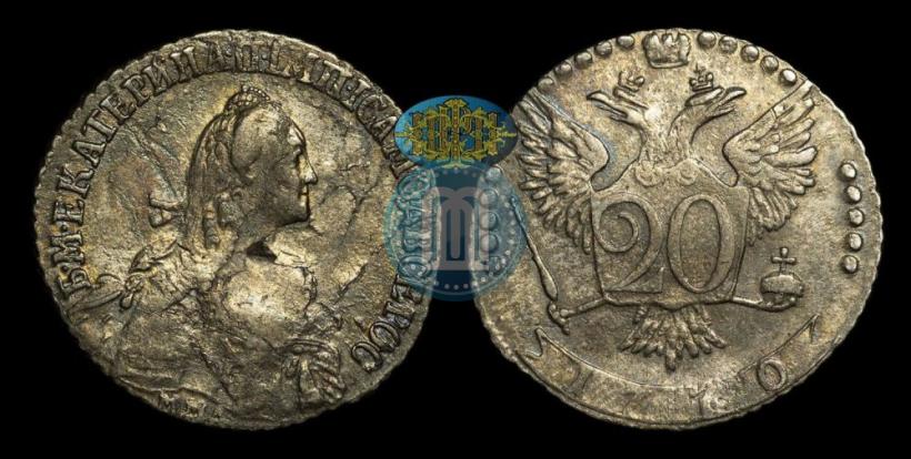 Фото 20 копеек 1770 года ММД 