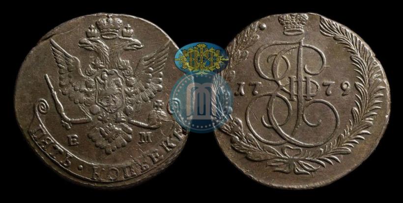 Picture 5 kopecks 1779 year ЕМ 