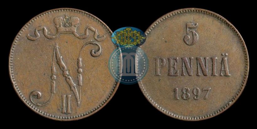Фото 5 пенни 1897 года  