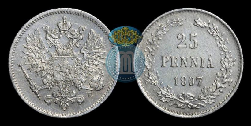 Picture 25 pennia 1907 year L 