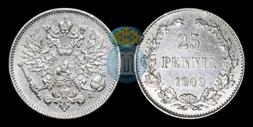 Picture 25 pennia 1909 year L 
