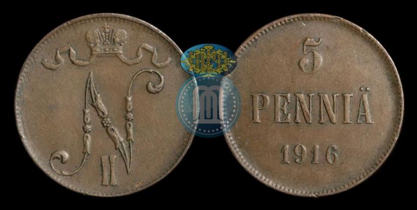 Фото 5 пенни 1916 года  