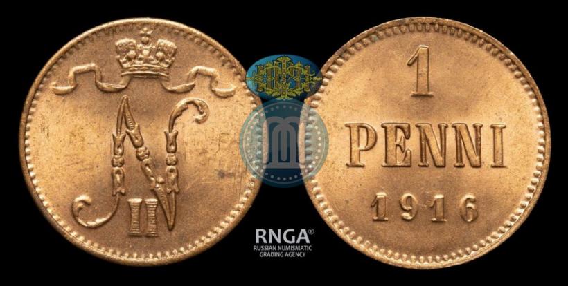 Фото 1 пенни 1916 года  