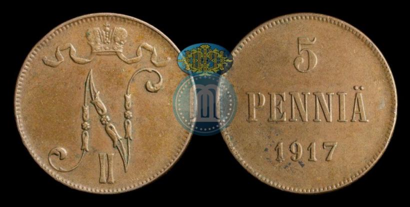 Picture 5 pennia 1917 year  