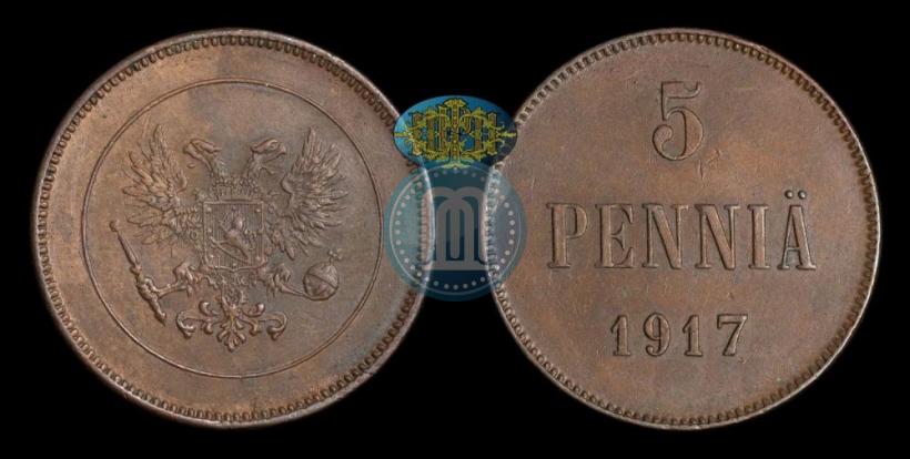 Picture 5 pennia 1917 year  