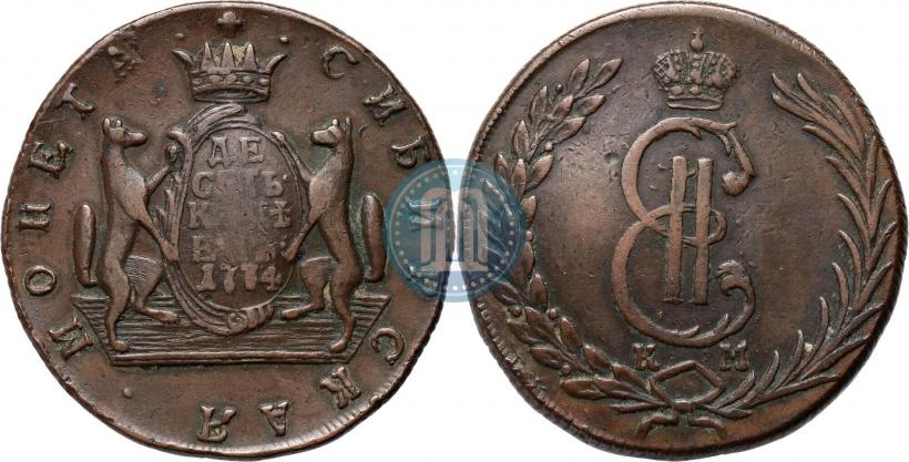 Фото 10 копеек 1774 года КМ 