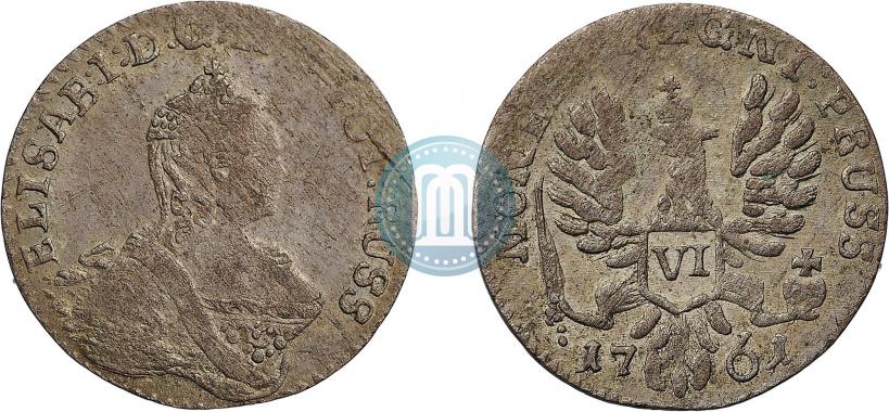 Picture 6 groszy 1761 year  