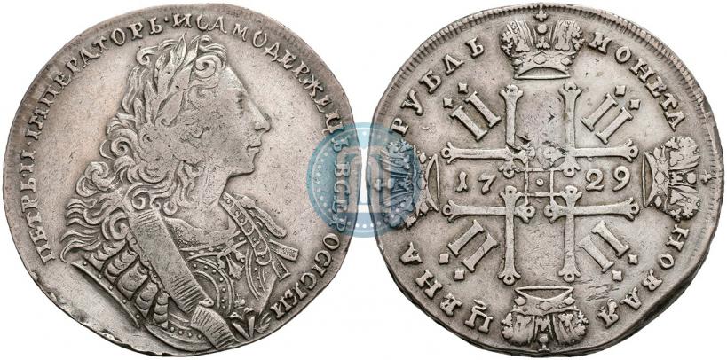 Фото 1 рубль 1729 года  "Тип 1729"