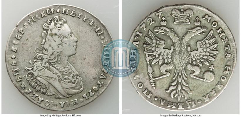 Фото Полтина 1727 года  "Московский тип"