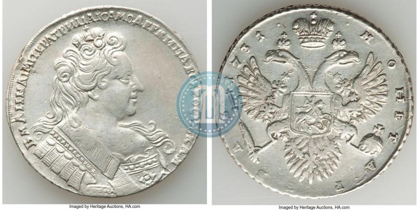 Фото 1 рубль 1731 года  
