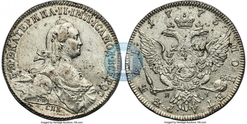 Фото 1 рубль 1773 года СПБ-ЯЧ-Т.И. 
