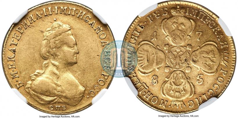 Picture 5 roubles 1781 year СПБ 