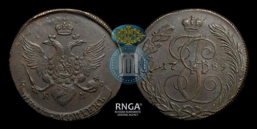 Фото 5 копеек 1789 года КМ 