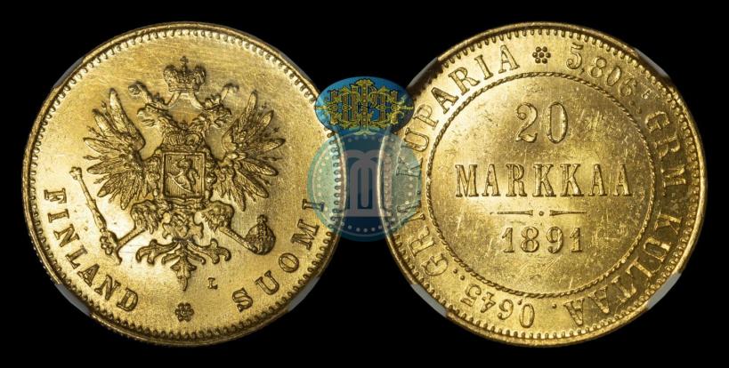 Picture 20 markkaa 1891 year L 