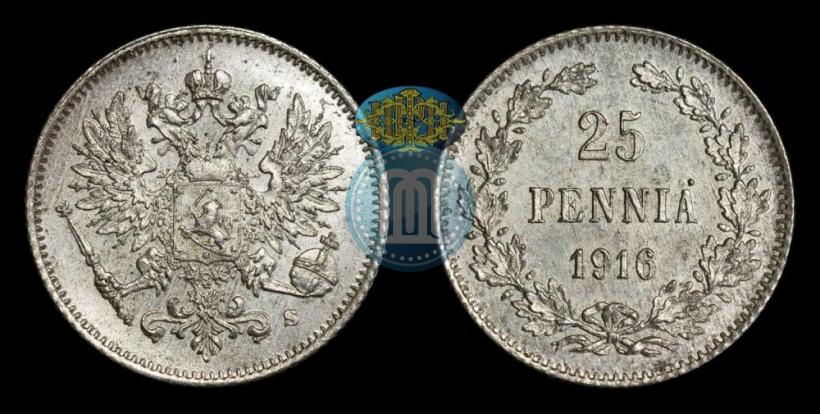 Picture 25 pennia 1916 year S 