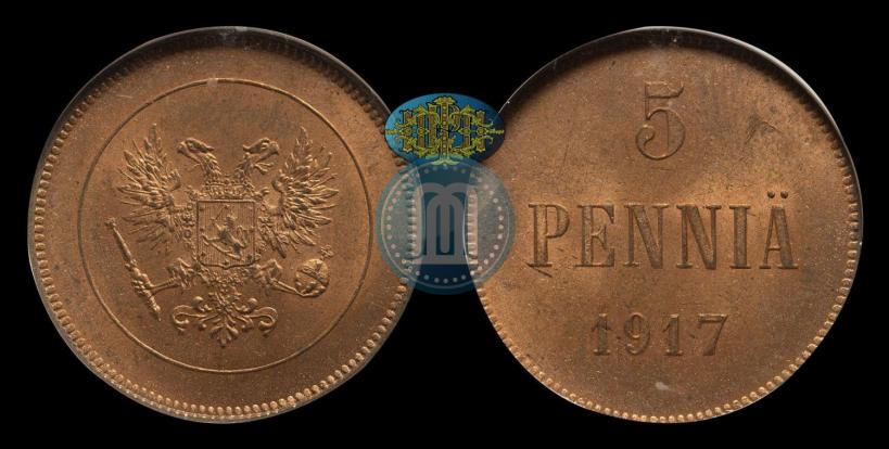 Picture 5 pennia 1917 year  