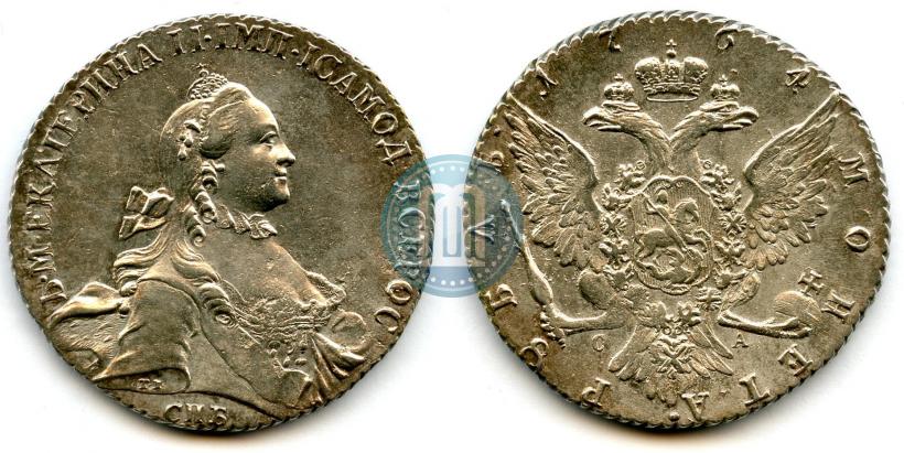 Picture 1 rouble 1764 year СПБ-СА 
