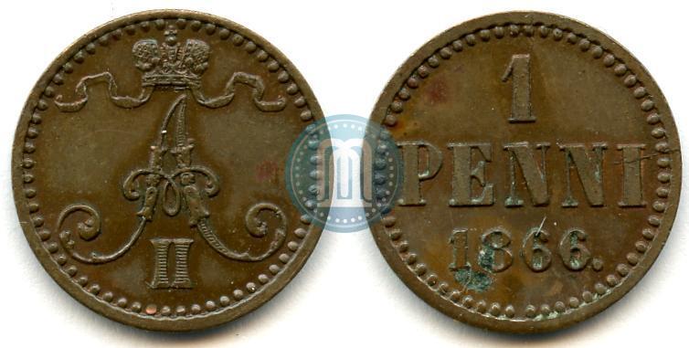 Picture 1 penni 1866 year  