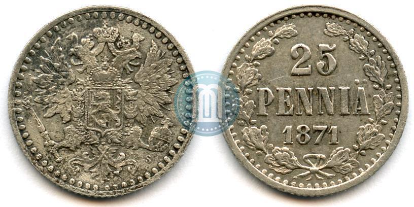 Фото 25 пенни 1871 года S 