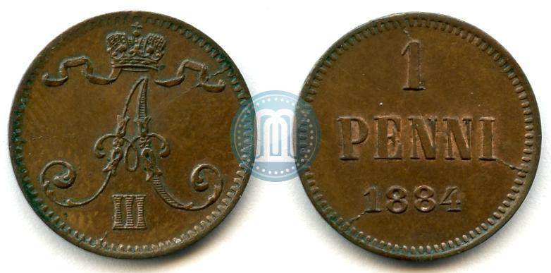 Фото 1 пенни 1884 года  