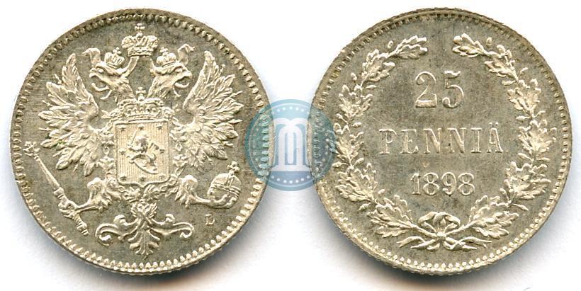 Picture 25 pennia 1898 year L 