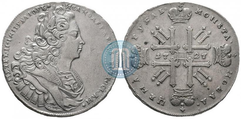 Picture 1 rouble 1727 year  "Moscow type"