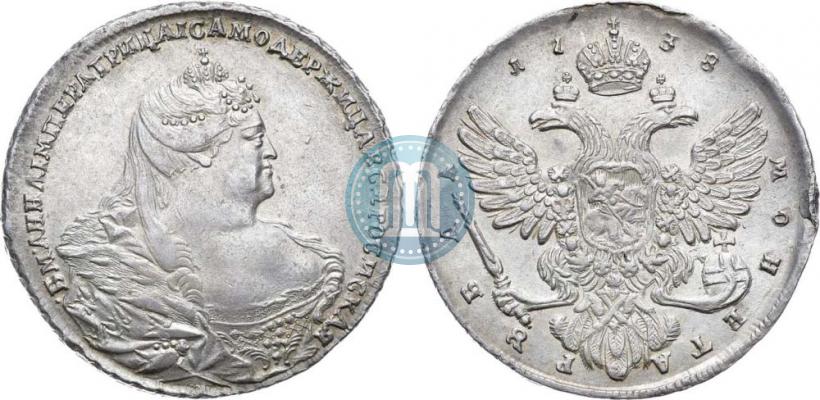 Picture 1 rouble 1738 year  "Moscow type"