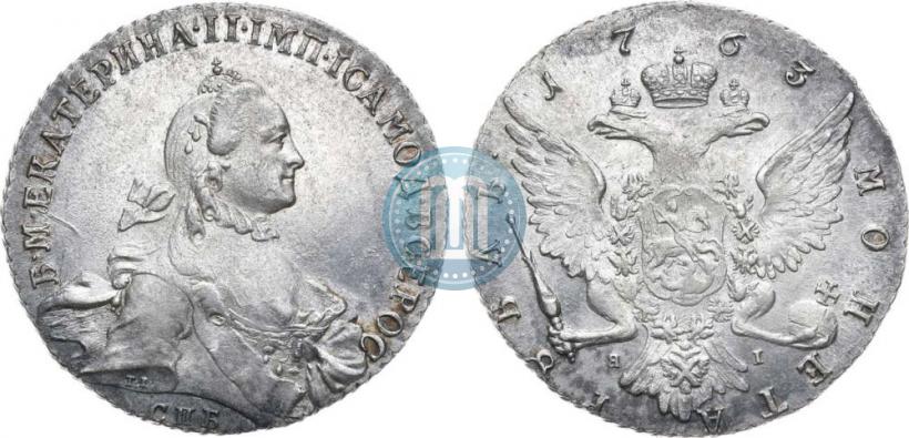Picture 1 rouble 1763 year СПБ-ЯI 