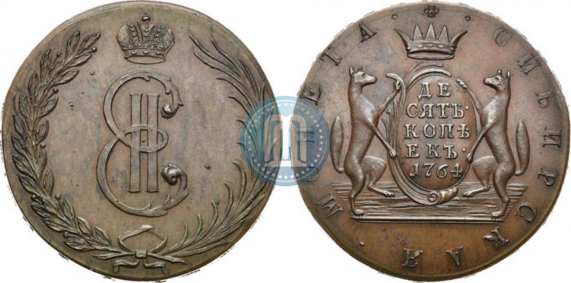 Picture 10 kopecks 1764 year  